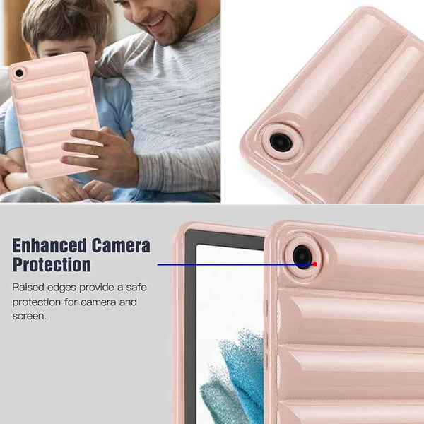 For Samsung Galaxy Tab S6 Lite P610 / P615 Eiderdown Cushion Shockproof Tablet Case(Pink)
