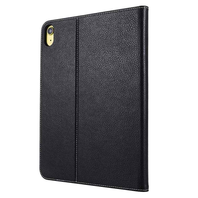 For iPad 10th Gen 10.9 2022 GEBEI Silk Texture Flip Tablet Leather Case(Black)