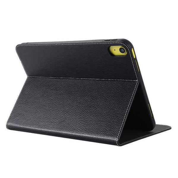 For iPad 10th Gen 10.9 2022 GEBEI Silk Texture Flip Tablet Leather Case(Black)