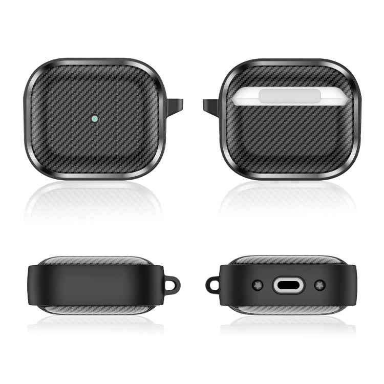 For AirPods 3 Photo Frame Carbon Fiber Series Earphone Case(Black)