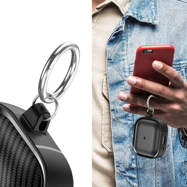 For AirPods 3 Photo Frame Carbon Fiber Series Earphone Case(Black)