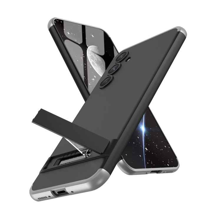 For Samsung Galaxy A54 5G GKK Three Stage Splicing Full Coverage PC Phone Case(Black Silver)