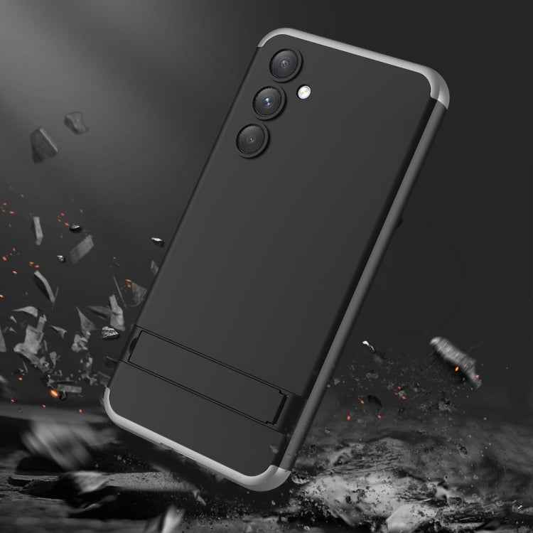 For Samsung Galaxy A54 5G GKK Three Stage Splicing Full Coverage PC Phone Case(Black Silver)