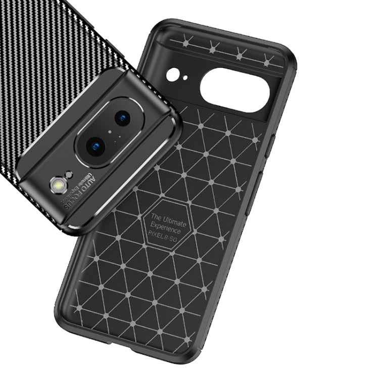 For Google Pixel 8 Carbon Fiber Texture Shockproof TPU Phone Case(Black)