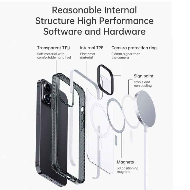 Rock Crystal Armor Shockproof Magsafe Phone Case, For iPhone 14 Pro Max