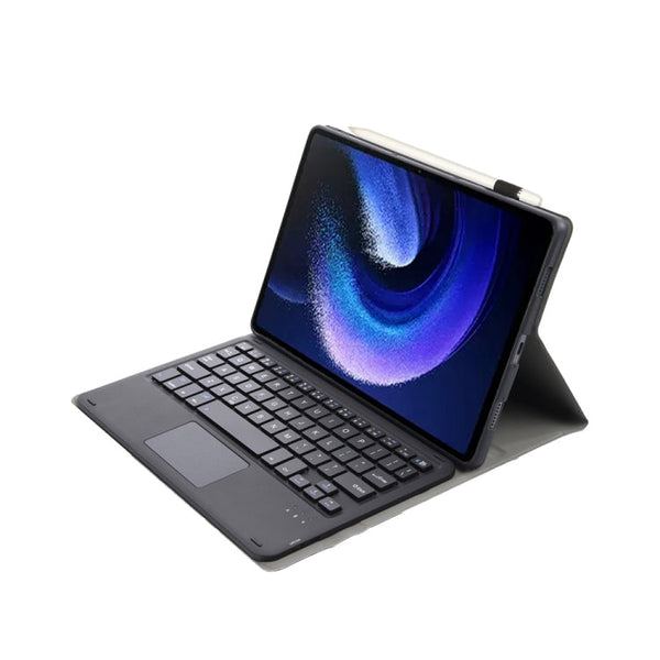 A0N7-A Lambskin Texture Ultra-thin Bluetooth Keyboard Leather Case with Touchpad