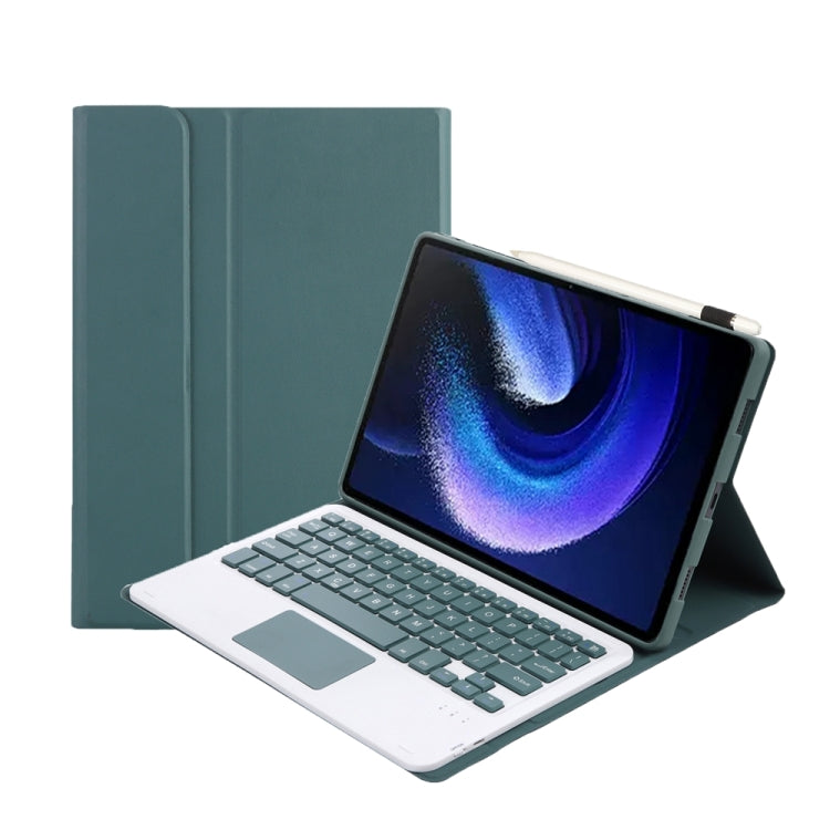 A0N7-A Lambskin Texture Ultra-thin Bluetooth Keyboard Leather Case with Touchpad