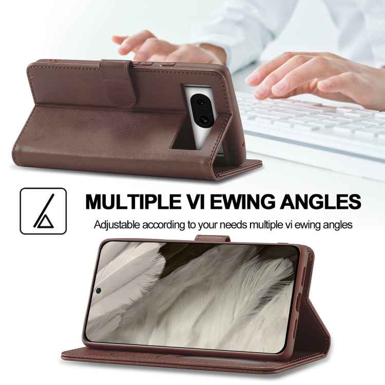 LC.IMEEKE Calf Texture Flip Leather Phone Case, For Google Pixel 7a, For Google Pixel 6a