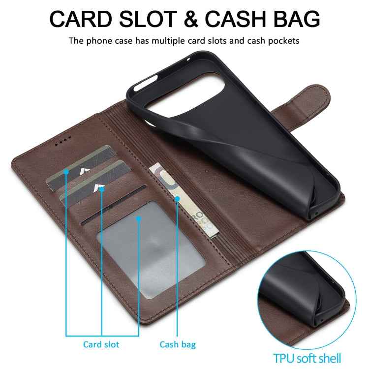 LC.IMEEKE Calf Texture Flip Leather Phone Case, For Google Pixel 9 Pro XL, For Google Pixel 9 / 9 Pro, For Google Pixel 8a, For Google Pixel 8