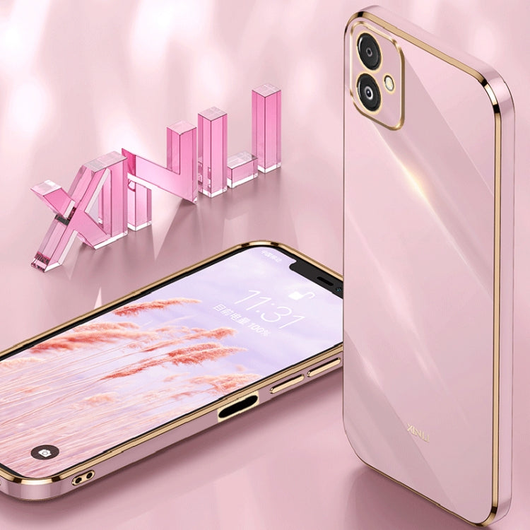 XINLI Straight Edge 6D Electroplate TPU Phone Case