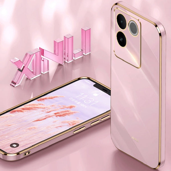 XINLI Straight Edge 6D Electroplate TPU Phone Case