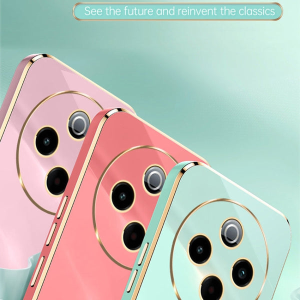 XINLI Straight Edge 6D Electroplate TPU Phone Case