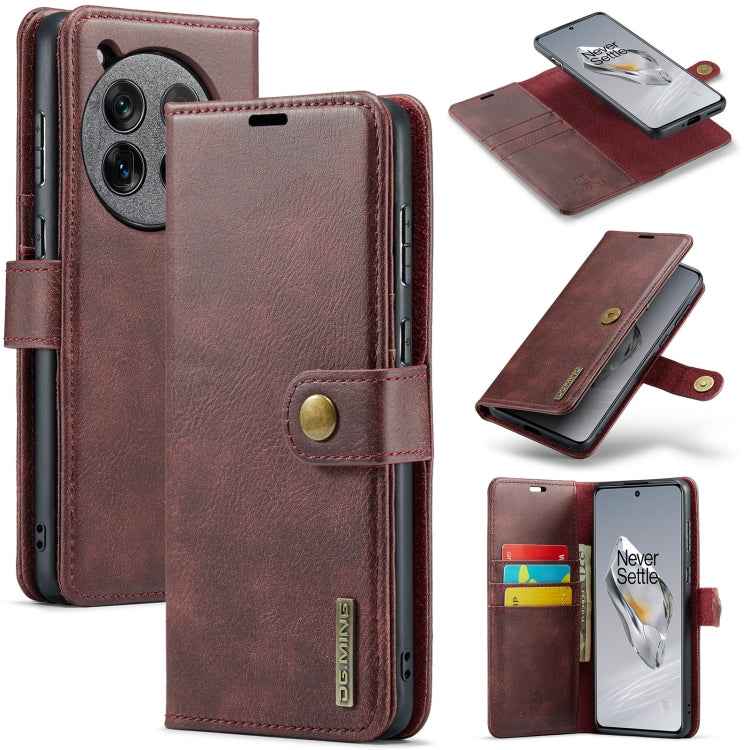 DG.MING Crazy Horse Texture Detachable Magnetic Leather Case, For OnePlus 15, For OnePlus 12, For OnePlus 11