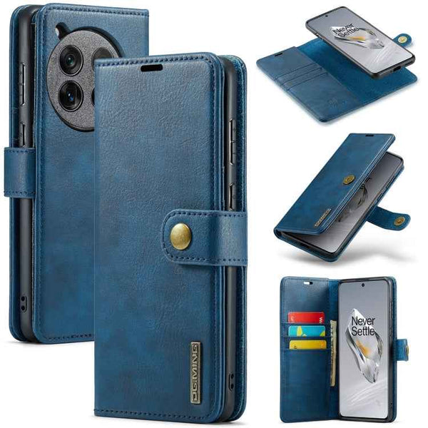 DG.MING Crazy Horse Texture Detachable Magnetic Leather Case, For OnePlus 15, For OnePlus 12, For OnePlus 11