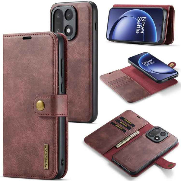 DG.MING Crazy Horse Texture Detachable Magnetic Leather Case, For OnePlus 15, For OnePlus 12, For OnePlus 11