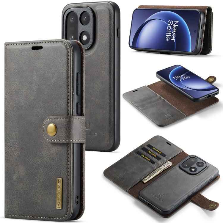 DG.MING Crazy Horse Texture Detachable Magnetic Leather Case, For OnePlus 15, For OnePlus 12, For OnePlus 11