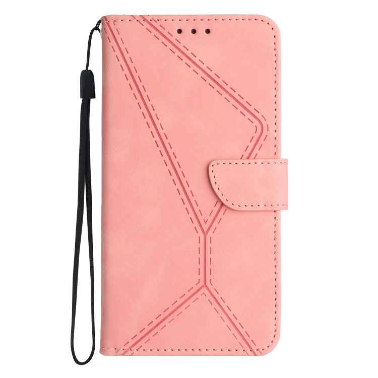 For Sony Xperia 10 V Stitching Embossed Leather Phone Case(Pink)