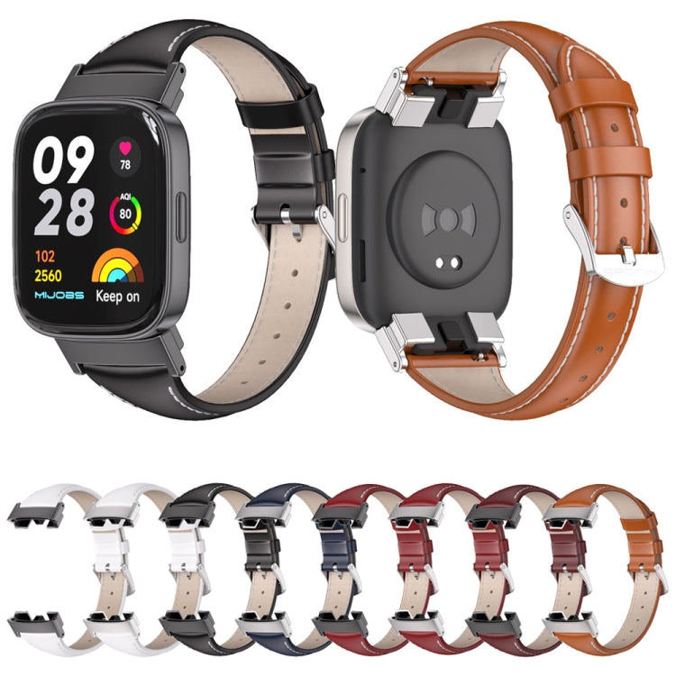 Mijobs Genuine Leather Slim Watch Band