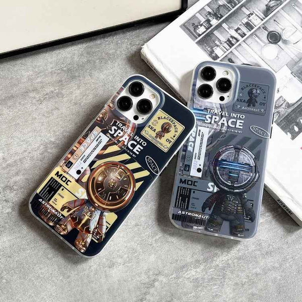 For iPhone 11 Dual-side IMD Astronaut Frosted Phone Case(Blue Grey)