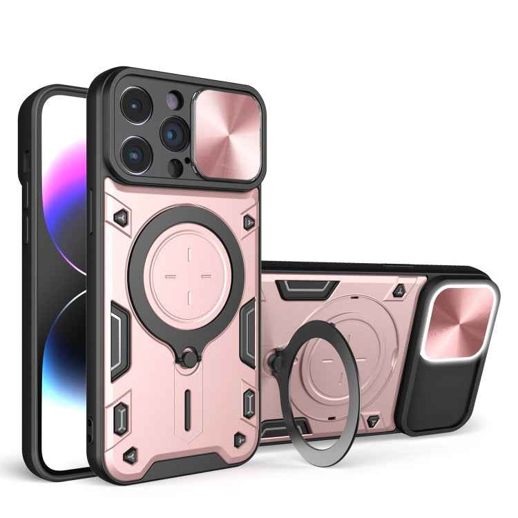 CD Texture Sliding Camshield Magnetic Holder Phone Case, For iPhone 14 Pro Max, For iPhone 13 Pro Max, For iPhone 13 Pro, For iPhone 13