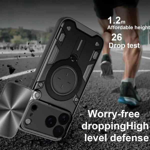 CD Texture Sliding Camshield Magnetic Holder Phone Case, For iPhone 17 Pro Max, For iPhone 17 Pro, For iPhone 17, For iPhone Air