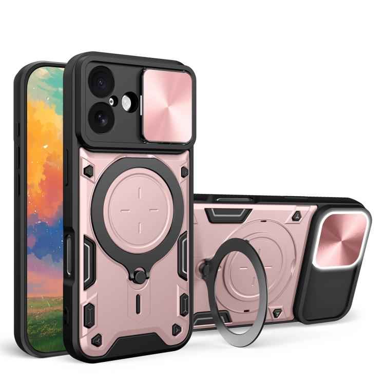 CD Texture Sliding Camshield Magnetic Holder Phone Case, For iPhone 17 Pro Max, For iPhone 17 Pro, For iPhone 17, For iPhone Air