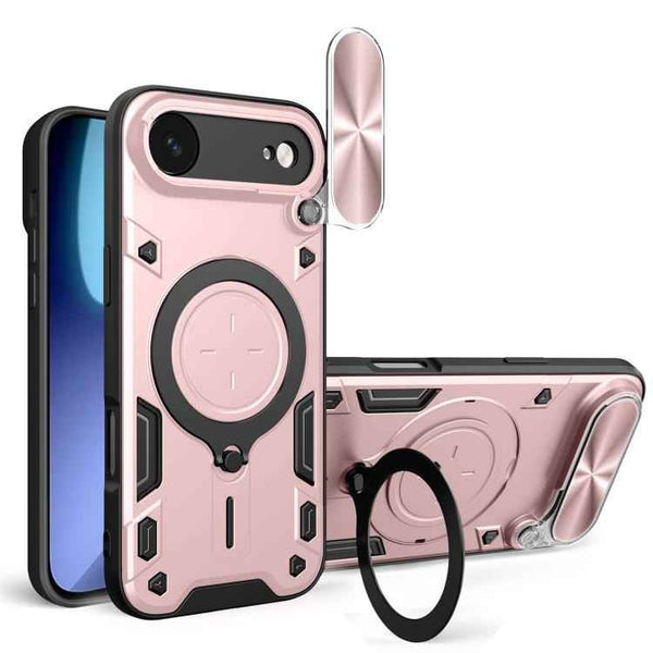 CD Texture Sliding Camshield Magnetic Holder Phone Case, For iPhone 17 Pro Max, For iPhone 17 Pro, For iPhone 17, For iPhone Air