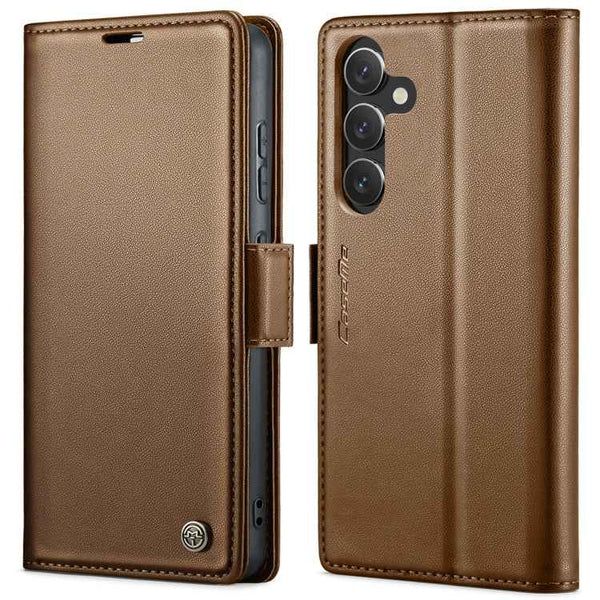 CaseMe 023 Butterfly Buckle Litchi Texture RFID Anti-theft Leather Phone Case, For Samsung Galaxy S24+, For Samsung Galaxy S24, For Samsung Galaxy A05s, For Samsung Galaxy A25 5G