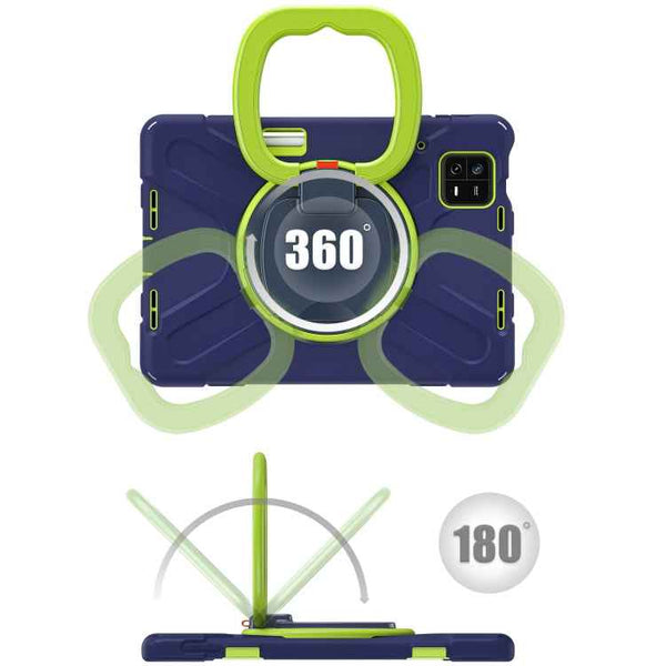 Silicone Hybrid PC Tablet Case with Holder & Shoulder Strap, For Xiaomi Pad 6 / 6 Pro