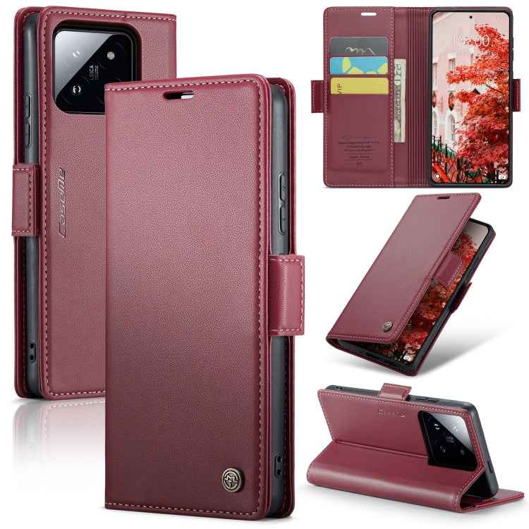 CaseMe 023 Butterfly Buckle Litchi Texture RFID Anti-theft Leather Phone Case, For Xiaomi Poco X6 Pro 5G/Redmi K70E 5G, For Xiaomi Poco X6 5G, For Xiaomi 14 Pro, For Xiaomi 14