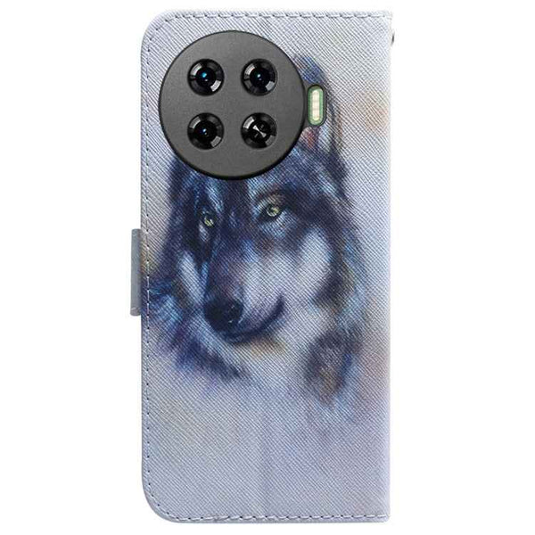 Coloured Drawing Flip Leather Phone Case, For Tecno Spark 20 Pro+ 4G, For Tecno Spark 20 Pro