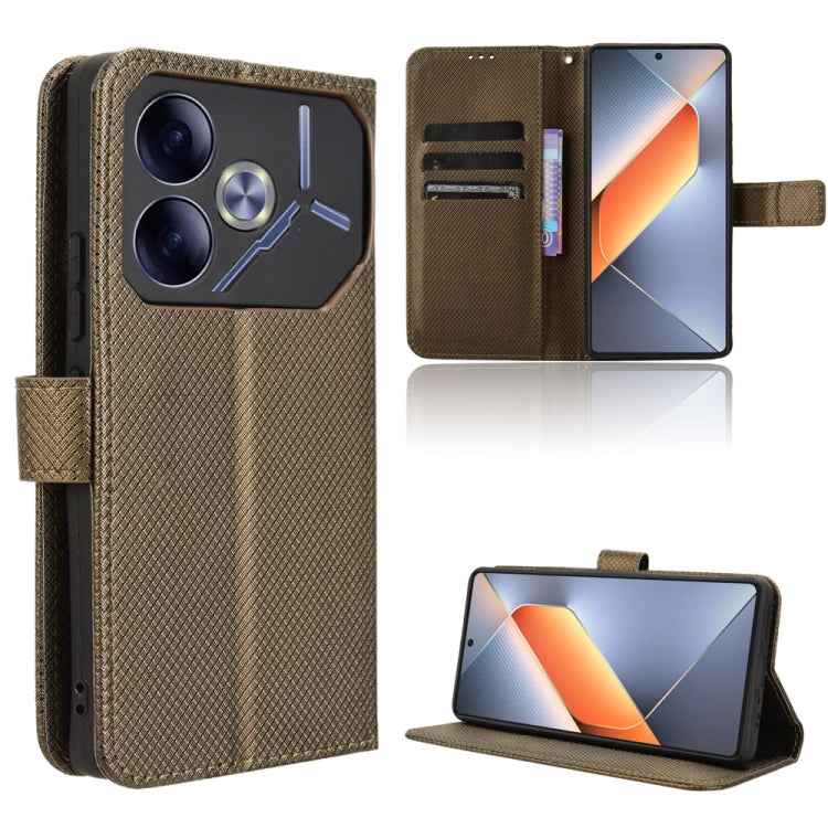 Diamond Texture Leather Phone Case, For Tecno Pova 6 4G, For Tecno Camon 30 Pro 5G, For Tecno Camon 30 5G / 4G, For Tecno Pova 6 Pro 5G