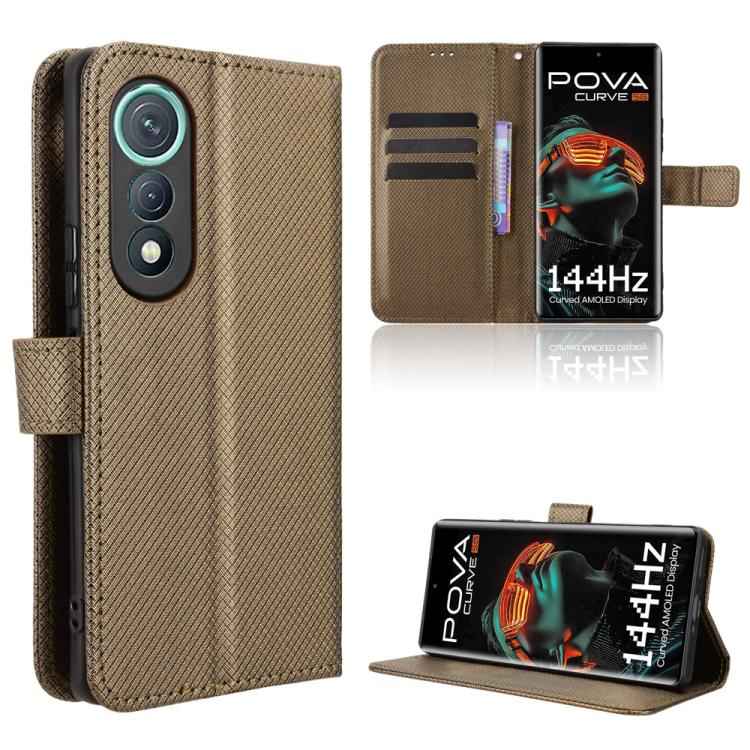 Diamond Texture Leather Phone Case, For Tecno Pova 7 Ultra 5G, For Tecno Pova 7 4G, For Tecno Spark Go 2 4G, For Tecno Pova Curve 5G