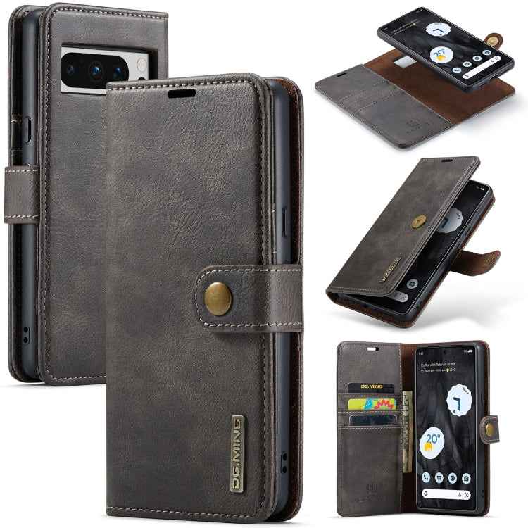 DG.MING Crazy Horse Texture Detachable Magnetic Leather Phone Case, For Google Pixel 9a, For Google Pixel 8A, For Google Pixel 8 Pro, For Google Pixel 8