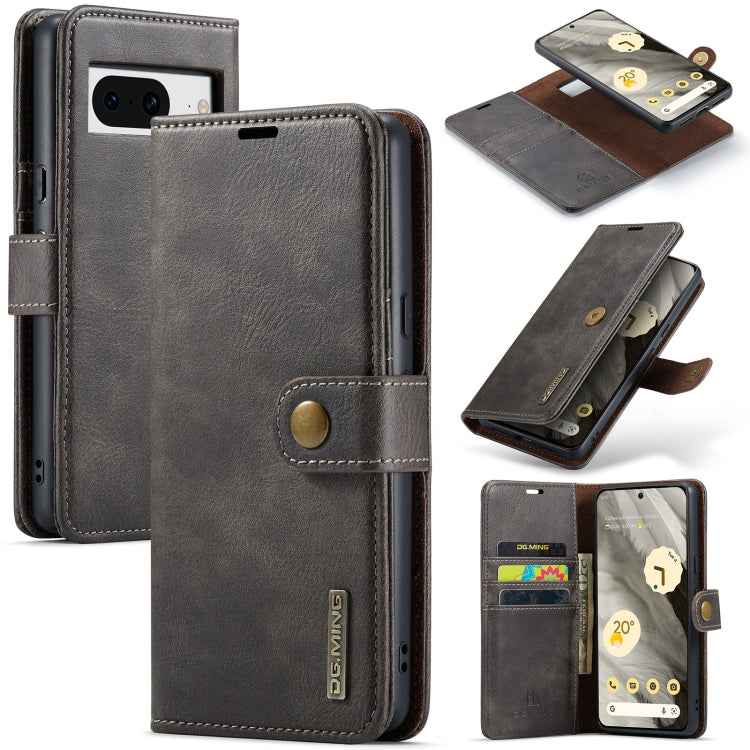 DG.MING Crazy Horse Texture Detachable Magnetic Leather Phone Case, For Google Pixel 9a, For Google Pixel 8A, For Google Pixel 8 Pro, For Google Pixel 8