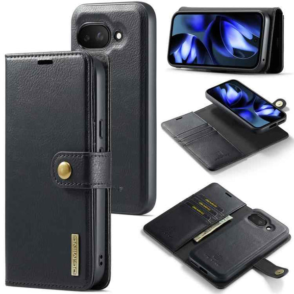 DG.MING Crazy Horse Texture Detachable Magnetic Leather Phone Case, For Google Pixel 9a, For Google Pixel 8A, For Google Pixel 8 Pro, For Google Pixel 8