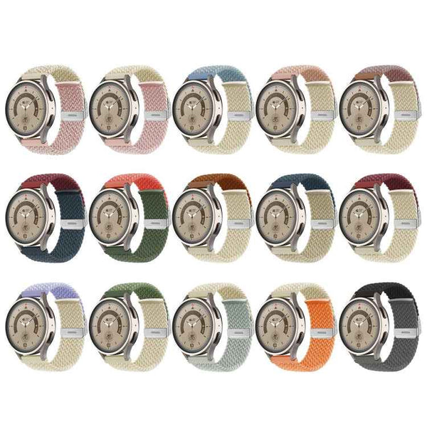 20mm Buckle Braided Nylon Watch Band(Starlight Grey)