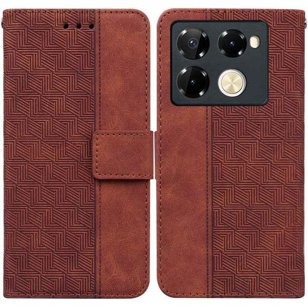 Geometric Embossed Leather Phone Case, For Infinix Note 40 5G, For Infinix GT 20 Pro, For Infinix Note 40 Pro 5G / 40 Pro 4G, For Infinix Note 40 Pro+