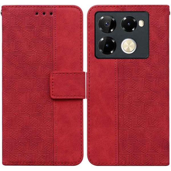 Geometric Embossed Leather Phone Case, For Infinix Note 40 5G, For Infinix GT 20 Pro, For Infinix Note 40 Pro 5G / 40 Pro 4G, For Infinix Note 40 Pro+