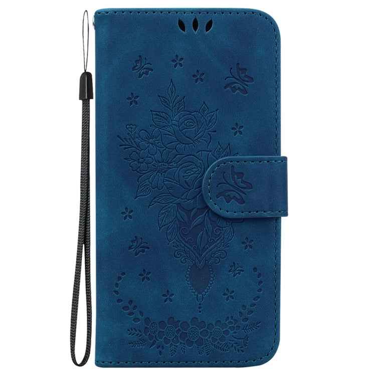 Butterfly Rose Embossed Leather Phone Case, For Tecno Camon 20 Pro 4G, For Tecno Pova 5, For Tecno Spark 10 5G, For Tecno Spark 10 Pro