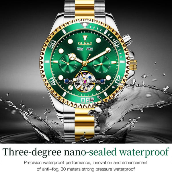 OLEVS 6605 Men Multifunctional Waterproof Mechanical Watch