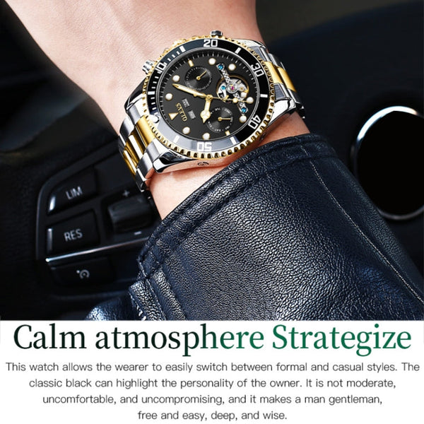OLEVS 6605 Men Multifunctional Waterproof Mechanical Watch