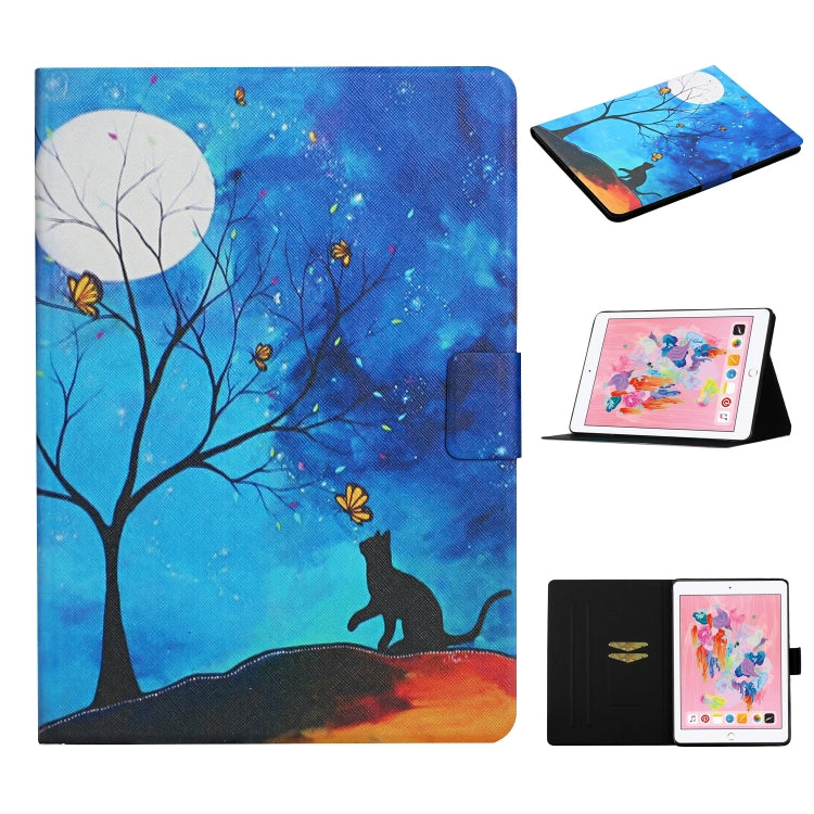 Colored Drawing Pattern Horizontal Flip Leather Case with Holder & Card Slots & Sleep / Wake-up Function