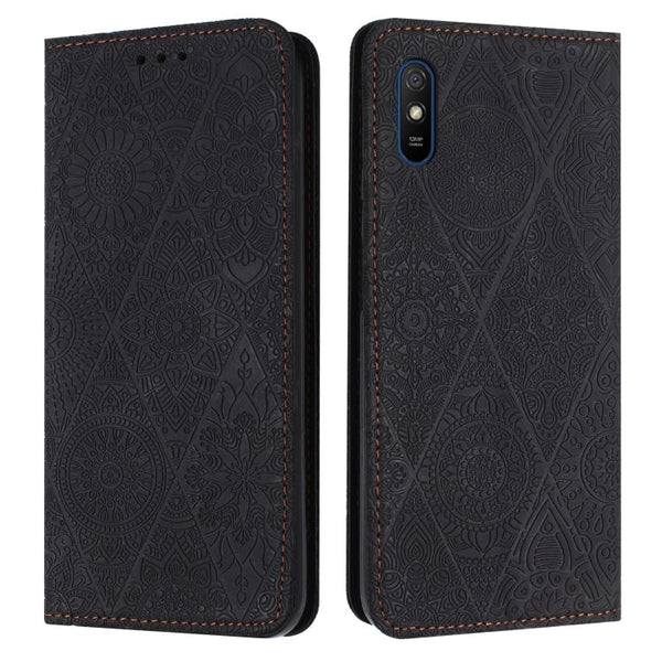 Ethnic Embossed Adsorption Leather Phone Case