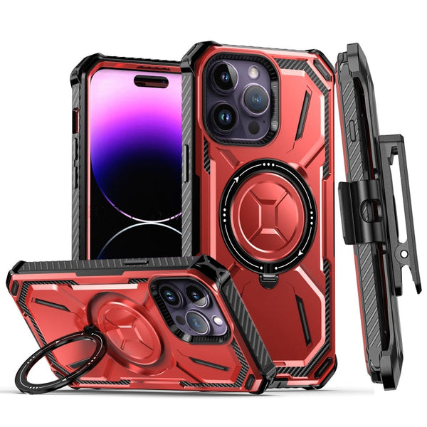 Armor Series Holder Phone Case with Back Clip, For iPhone 14 Pro Max, For iPhone 14 Pro, For iPhone 14, For iPhone 14 Plus
