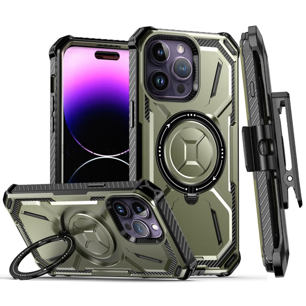 Armor Series Holder Phone Case with Back Clip, For iPhone 14 Pro Max, For iPhone 14 Pro, For iPhone 14, For iPhone 14 Plus