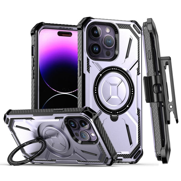 Armor Series Holder Phone Case with Back Clip, For iPhone 14 Pro Max, For iPhone 14 Pro, For iPhone 14, For iPhone 14 Plus