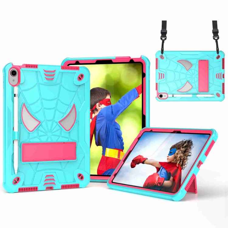 Spider Texture Silicone Hybrid PC Tablet Case with Shoulder Strap, For iPad 10th Gen 10.9 2022, For iPad Pro 11 2021 / Air 5 10.9