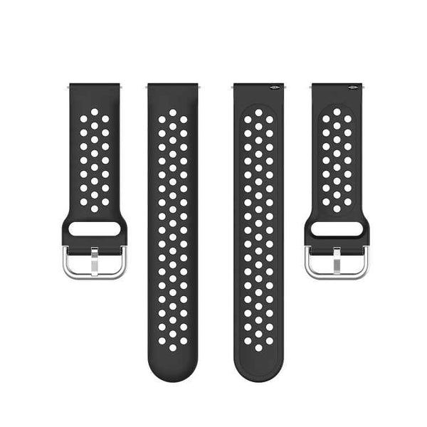 20mm Universal Sport Silicone Watch Band(Black)