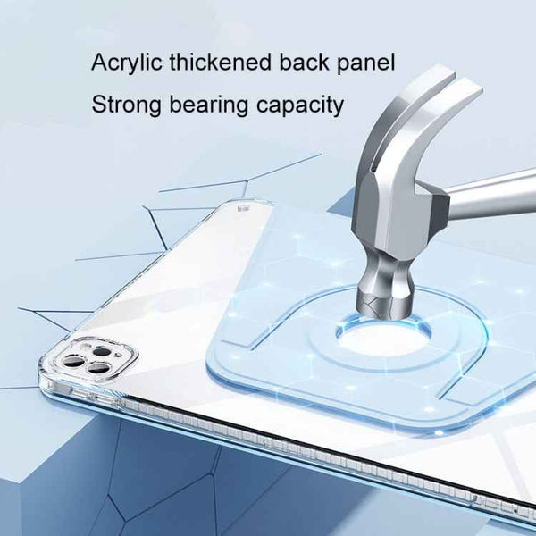 For iPad Pro 12.9 2022 / 2021 / 2020 Magnetic Split Leather Smart Tablet Case(Black)